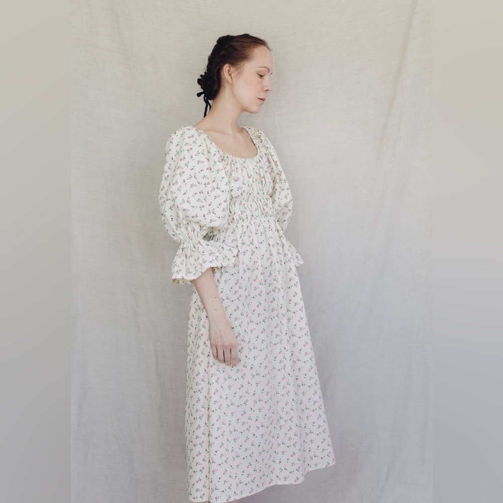 Silversaga Clara rosebud floral cotton dress, xs/small, like Doen